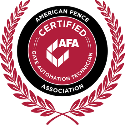 American Fence Association Certified Gate Automation Technician badge